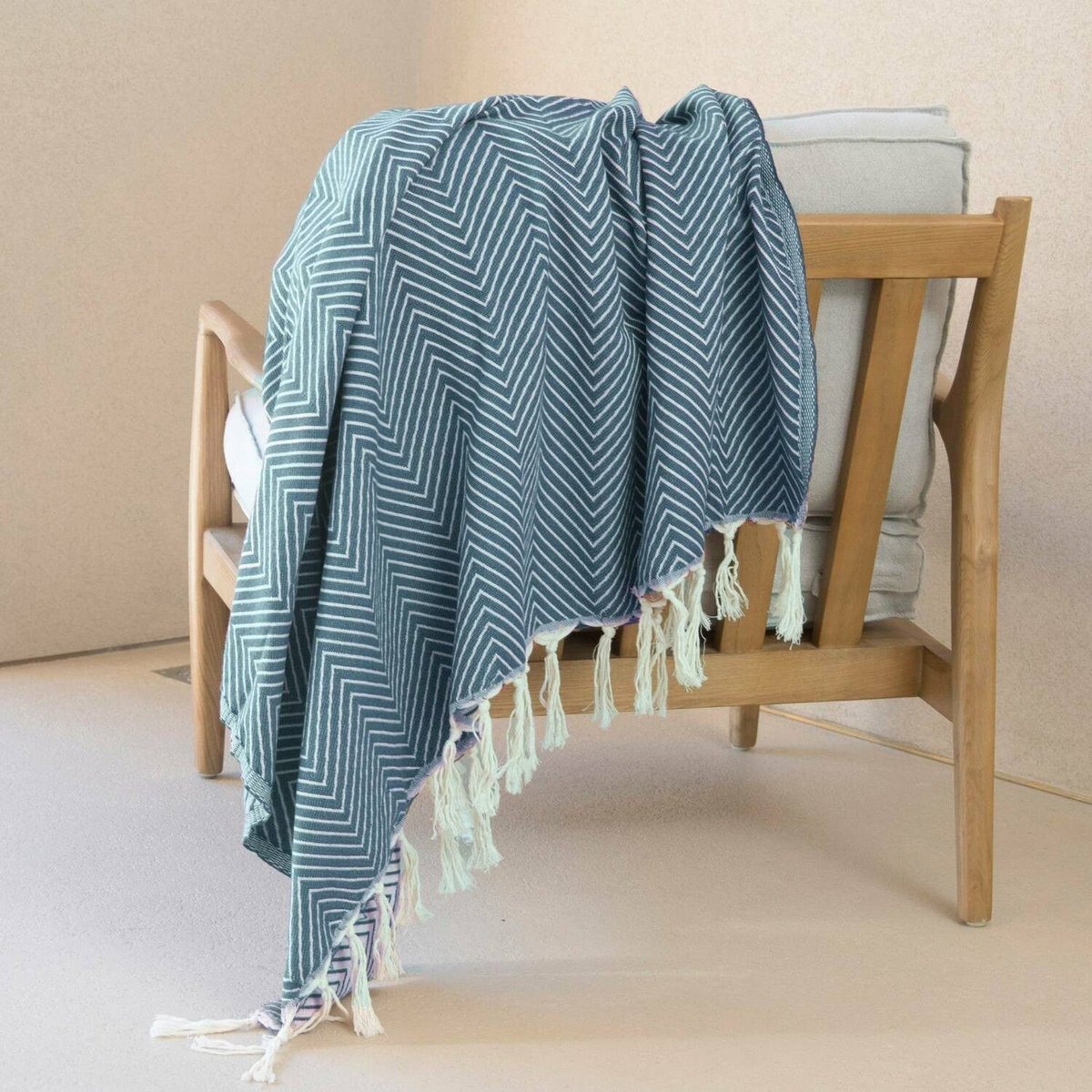 Plaid à motifs géométriques 